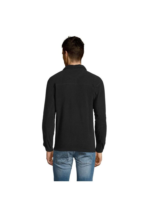 SOL'S - Bluza Polarowa Unisex Dla Dorosłych Ness Half Zip. Kolor: czarny. Materiał: polar. Sezon: zima