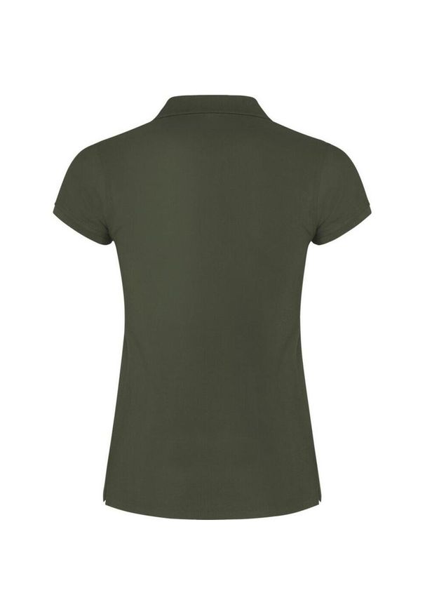 ROLY - Damska Koszulka Polo W Gwiazdki. Typ kołnierza: polo. Kolor: zielony