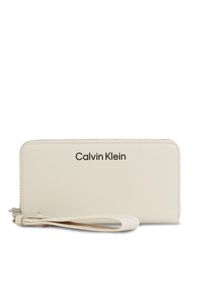 Duży Portfel Damski Calvin Klein. Kolor: beżowy