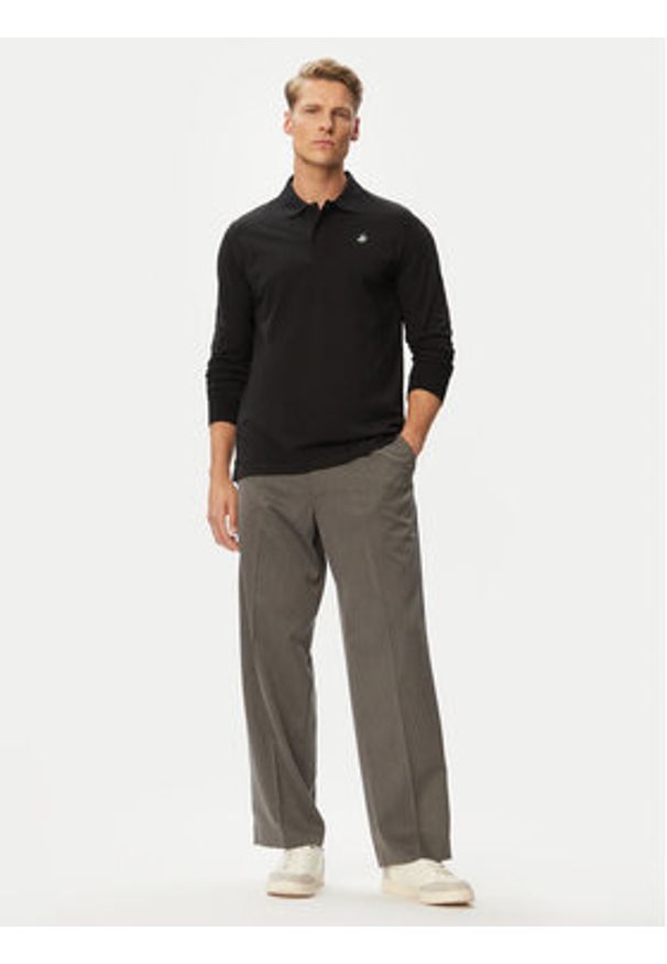 Beverly Hills Polo Club Polo P-SS26M-P424125 Czarny Regular Fit. Typ kołnierza: polo. Kolor: czarny. Materiał: bawełna