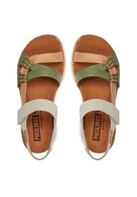 Pikolinos Sandały Palma W4N-0968C3 Zielony. Kolor: zielony. Materiał: skóra