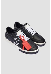 OFF-WHITE Czarne sneakersy New Low Vulcanized Leather. Kolor: czarny #4