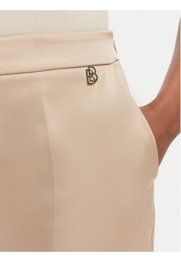 Babylon Spodnie materiałowe S00555 Beżowy Regular Fit. Kolor: beżowy. Materiał: poliamid