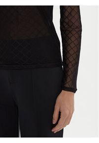 Morgan Bluzka 252-TMESH Czarny Slim Fit. Kolor: czarny. Materiał: syntetyk #2