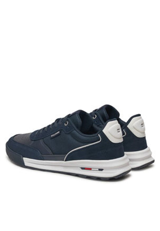 TOMMY HILFIGER - Tommy Hilfiger Sneakersy Retro Runner Mix Rwb FM0FM05371 Granatowy. Kolor: niebieski. Materiał: materiał