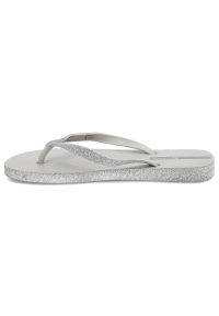 Szare Japonki Ipanema Brokatowe Klapki Damskie. Okazja: na plażę, na spacer, na co dzień. Kolor: szary. Materiał: materiał. Wzór: paski. Sezon: lato. Styl: elegancki, casual #3