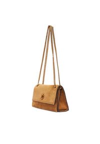 Tory Burch Torebka Kira Turnlock Suede Mini Bag 178150 Brązowy. Kolor: brązowy. Materiał: skórzane, zamszowe #7