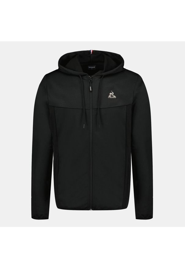 Bluza z kapturem i zamkiem błyskawicznym Le Coq Sportif Tech SP N°1. Typ kołnierza: kaptur. Kolor: czarny