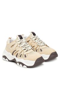 Patrizia Pepe Sneakersy 8Z0043/V005-J4Q8 Beżowy. Kolor: beżowy. Materiał: zamsz, skóra