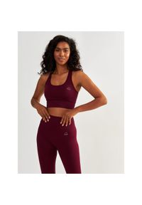 BESHAPED - Stanik Sportowy BeShaped Femme Force Bezszwowy. Kolor: czerwony. Materiał: nylon