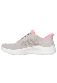 skechers - Kapcie SKECHERS GO WALK FLEX SAFIYA Beżowy. Kolor: szary. Materiał: tkanina. Model: Skechers Sport