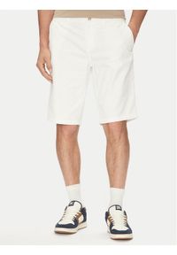 Kappa Szorty materiałowe Oris 600BTI0 Écru Slim Fit. Materiał: bawełna