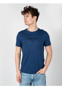 Guess T-Shirt "Gustavo" | X2VI15KAK93 | Mężczyzna | Niebieski. Okazja: na co dzień. Kolor: niebieski. Materiał: bawełna. Styl: casual, klasyczny, elegancki