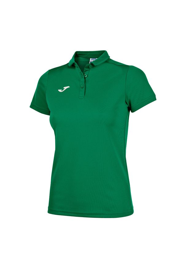 Koszulka polo do tenisa damska Joma Hobby. Typ kołnierza: polo. Kolor: zielony. Sport: tenis