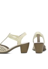 Rieker Sandały 40969-80 Écru. Materiał: skóra #2