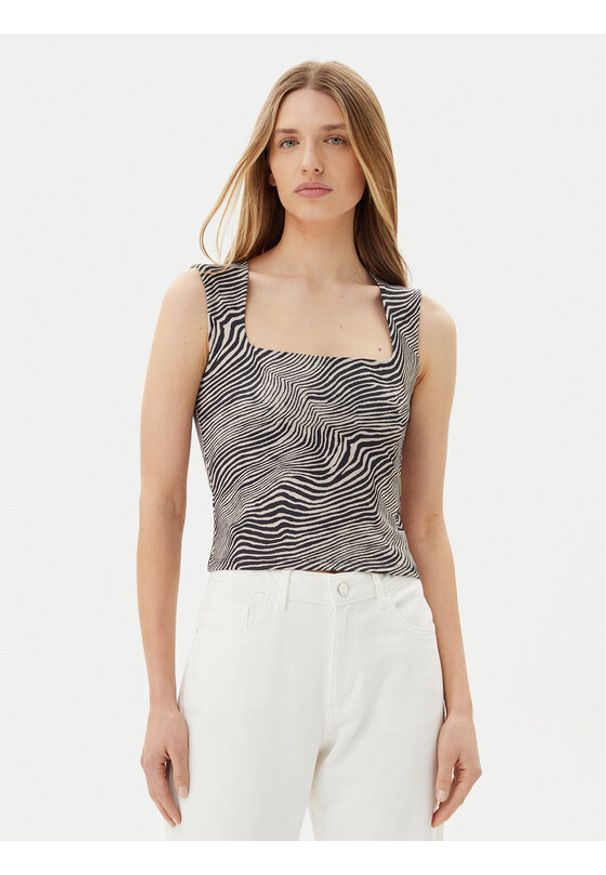 Vero Moda Top Million 10312751 Beżowy Slim Fit. Kolor: beżowy. Materiał: syntetyk