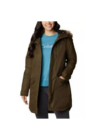 columbia - Kurtka zimowa damska Columbia Suttle Mountain Long Insulated. Kolor: zielony. Sezon: zima. Sport: turystyka piesza