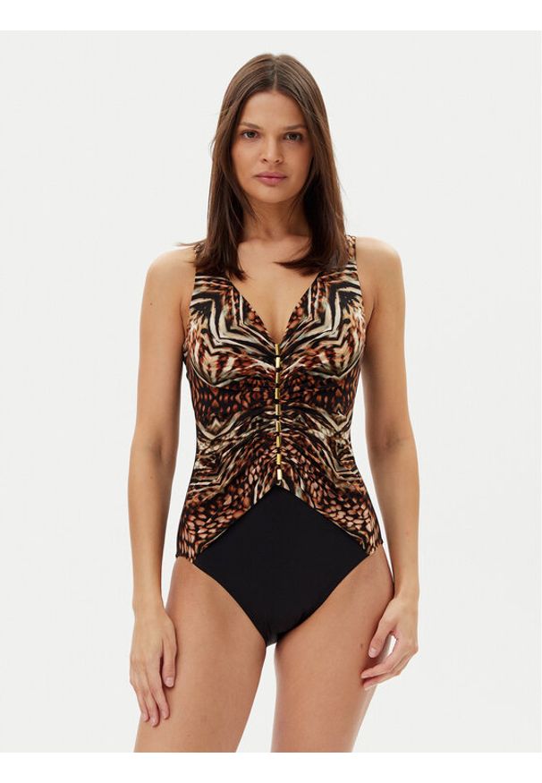 Miraclesuit Strój kąpielowy Tribal Tigress Charmer 6552269 Brązowy. Kolor: brązowy. Materiał: syntetyk