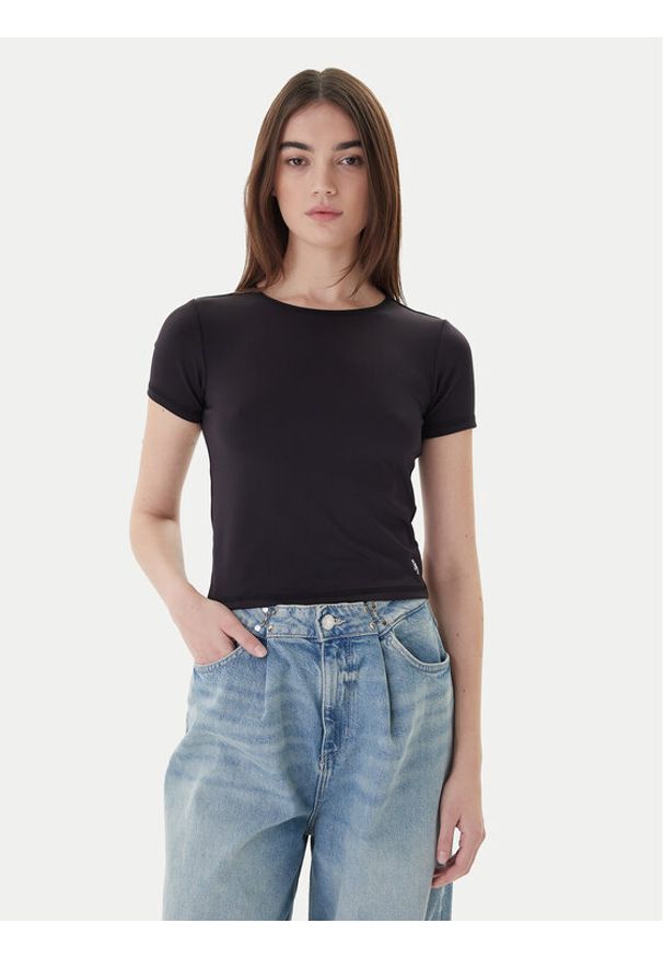 Guess Top 178747 Czarny Classic Fit. Kolor: czarny. Materiał: syntetyk