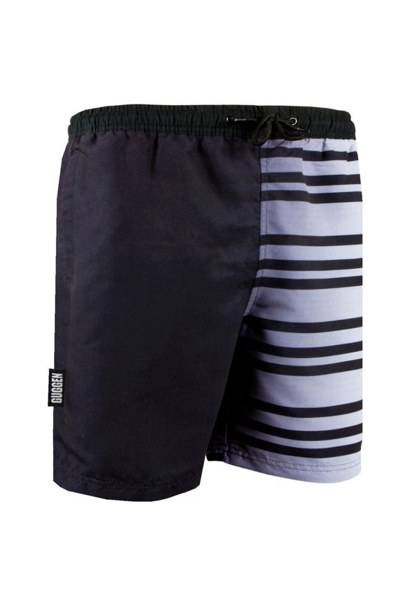 GUGGEN MOUNTAIN - Męskie kąpielówki z wzorem wysokiej jakości nadruk. Kolor: czarny, wielokolorowy, biały. Materiał: poliester. Wzór: nadruk. Styl: sportowy