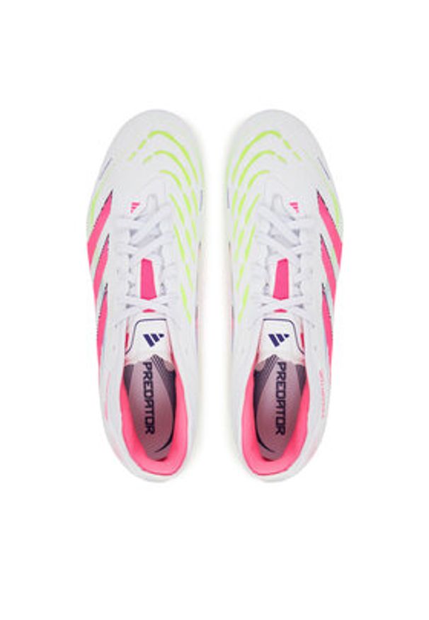 Adidas - adidas Buty do piłki nożnej Predator Pro Firm Ground ID3855 Biały. Kolor: biały. Materiał: skóra