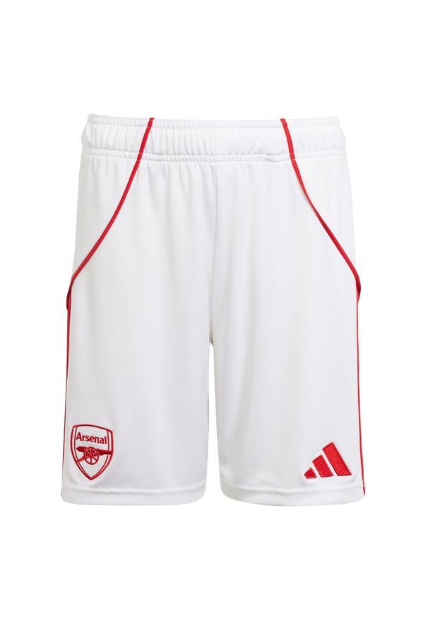 Adidas - Szorty Arsenal 25/26 Home Kids. Kolor: biały, czerwony, wielokolorowy