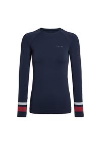 Damska koszulka z długim rękawem Falke Maximum Warm. Typ kołnierza: dekolt w serek. Kolor: niebieski. Materiał: materiał. Długość rękawa: długi rękaw. Długość: długie #1