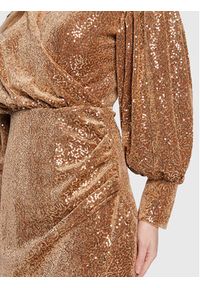 Closet London Sukienka koktajlowa JD875 Brązowy Regular Fit. Kolor: brązowy. Materiał: syntetyk. Styl: wizytowy #3
