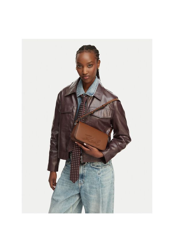 Karl Lagerfeld - Torebka KARL LAGERFELD. Kolor: brązowy