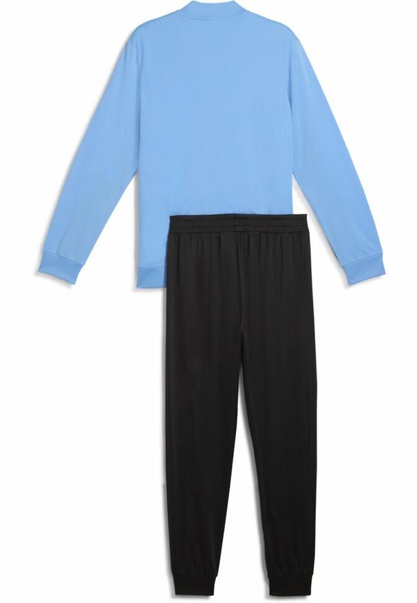 Puma - Męski dres inspirowany koszykówką z poliestru PUMA Team Light Blue. Kolor: niebieski. Materiał: dresówka, poliester. Sport: koszykówka