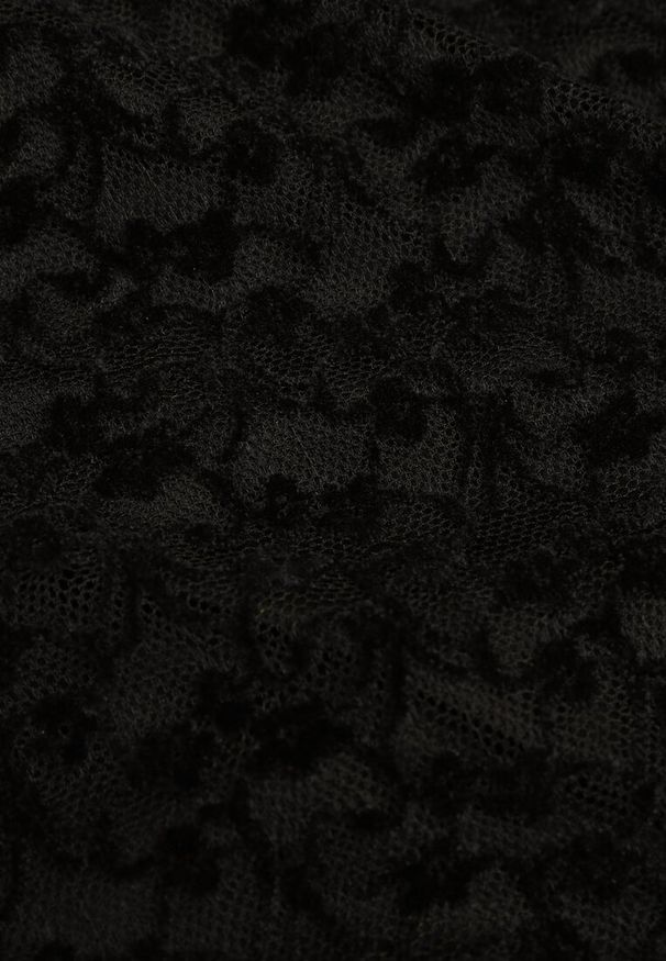 Renee - Czarna Sukienka o Asymetrycznym Kroju Ozdobiona Falbaną Owedia. Kolor: czarny. Materiał: poliester. Wzór: aplikacja. Typ sukienki: asymetryczne. Styl: elegancki