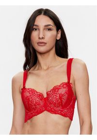 Hunkemöller Biustonosz z fiszbiną Elissa 201059 Czerwony. Kolor: czerwony. Materiał: syntetyk
