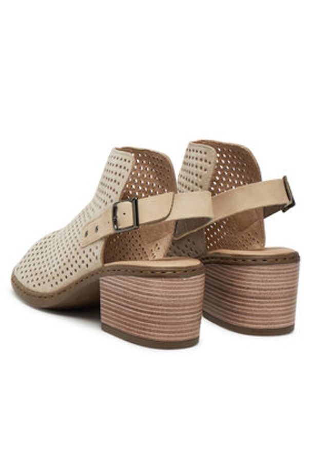 Rieker Sandały CEO-V0590-60 Beżowy jasny. Kolor: beżowy. Materiał: skóra