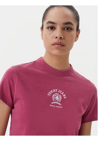 Tommy Jeans T-Shirt Varsity DW0DW20317 Różowy Regular Fit. Kolor: różowy. Materiał: bawełna #3
