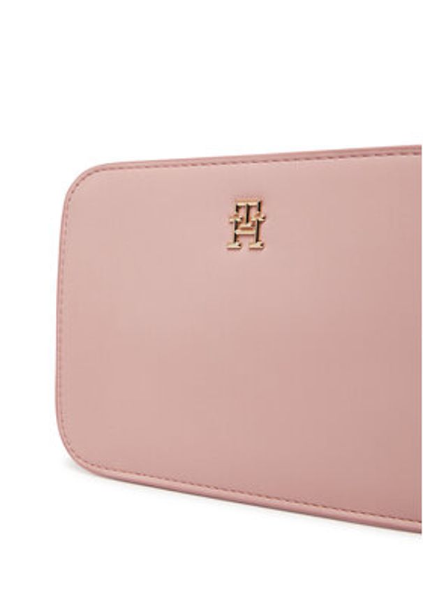 TOMMY HILFIGER - Tommy Hilfiger Torebka Th Logotape Camera Bag AW0AW17229 Różowy. Kolor: różowy. Materiał: skórzane