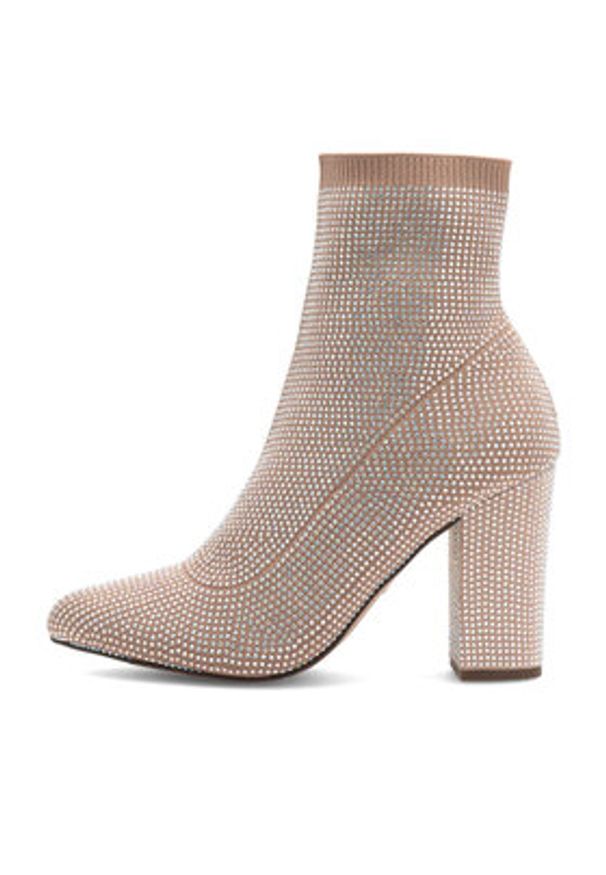 Nine West Botki KAS BYCCC03 Beżowy. Kolor: beżowy. Materiał: materiał