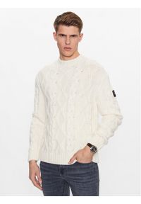 PAUL & SHARK - Paul&Shark Sweter 13311047 Écru Regular Fit. Kolor: kremowy. Materiał: wełna #1
