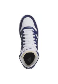 Adidas - Buty adidas Hoops 3.0 Mid M IG1432 białe. Okazja: na co dzień. Zapięcie: pasek. Kolor: biały. Materiał: syntetyk, guma. Szerokość cholewki: normalna. Wzór: aplikacja, paski #2