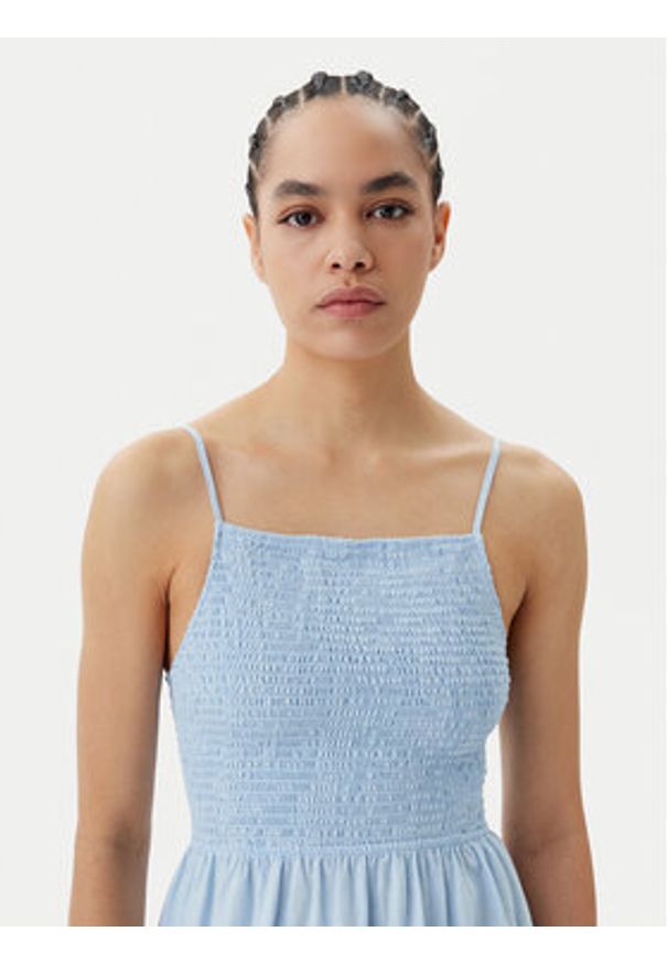 Maaji Sukienka letnia Isadora PT2123CLD005 Błękitny Regular Fit. Kolor: niebieski. Materiał: len. Sezon: lato