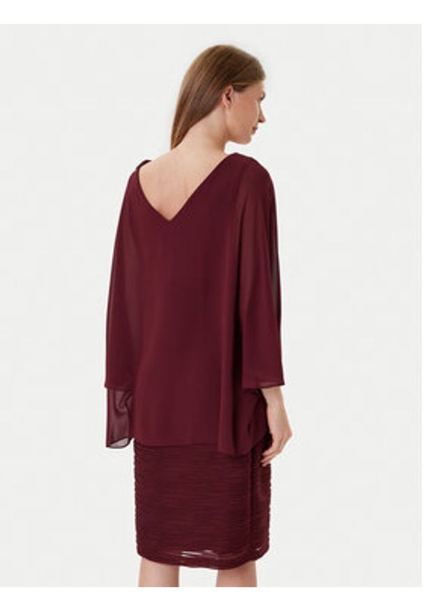 Joseph Ribkoff Sukienka koktajlowa 251720F25 Bordowy Regular Fit. Kolor: czerwony. Materiał: syntetyk. Styl: wizytowy