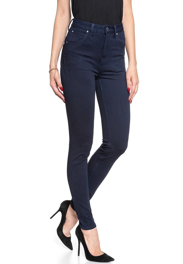 Lee - SPODNIE DAMSKIE LEE SCARLETT SUPER HIGH BLACK INDIGO L30LELLJ 112106483