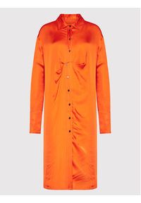 Herskind Sukienka koszulowa Barba 4422370 Pomarańczowy Oversize. Kolor: pomarańczowy. Materiał: wiskoza. Typ sukienki: oversize, koszulowe #4