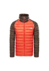 Kurtka turystyczna puchowa męska The North Face M Trevail Jacket. Kolor: pomarańczowy. Materiał: puch. Sport: turystyka piesza