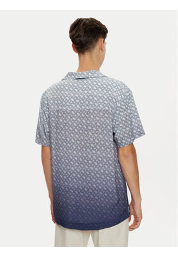 BOSS - Boss Koszula Vale 50534342 Granatowy Regular Fit. Kolor: niebieski. Materiał: wiskoza