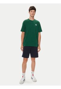 Adidas - adidas T-Shirt Essentials Single Jersey Embroidered Small Logo IJ6111 Zielony Regular Fit. Kolor: zielony. Materiał: bawełna #5