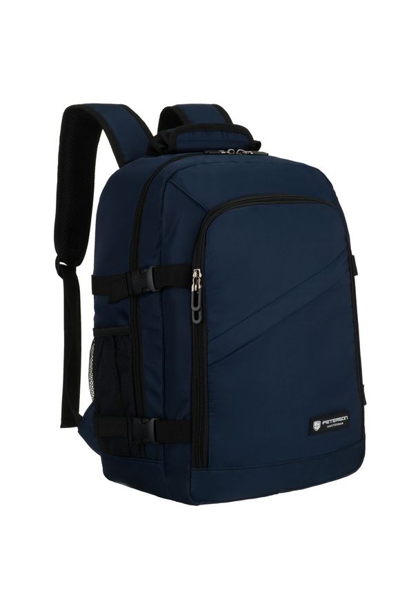 Plecak podróżny, dwukomorowy Peterson PTN KRUK-J turkusowy. Kolor: turkusowy