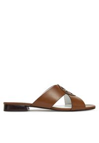 Tory Burch Klapki Miller 162574 Brązowy. Kolor: brązowy. Materiał: skóra