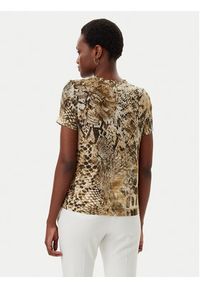 Marciano Guess Bluzka Blusa tatjana ss printed Brązowy Comfort Fit. Kolor: brązowy. Materiał: jedwab #2