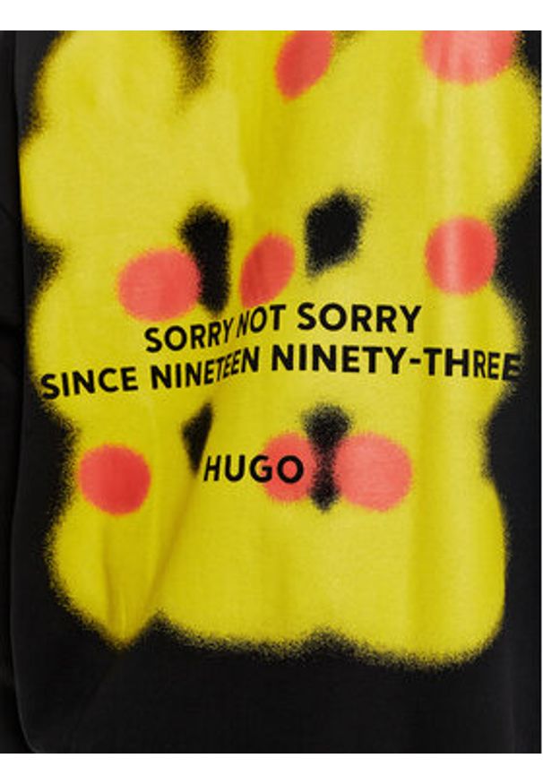 Hugo Bluza Ditrus 50519838 Czarny Oversize. Kolor: czarny. Materiał: bawełna