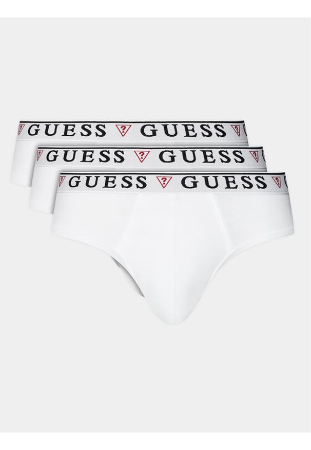 Guess Komplet 3 par slipów U97G00 KCD31 Biały. Kolor: biały. Materiał: bawełna